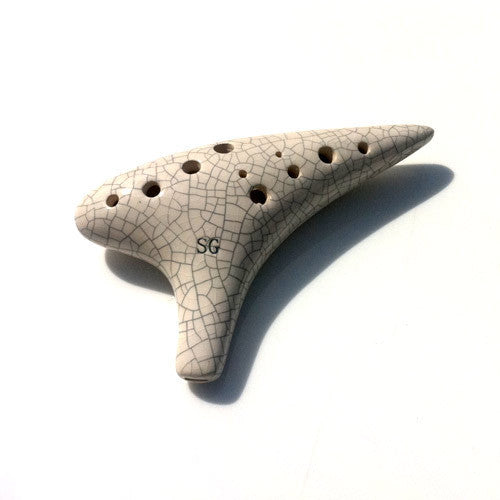 Vivo Ocarina Soprano G in White Crackle
