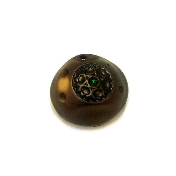 Pendant Ocarina Soprano G with Gemstone Inlay