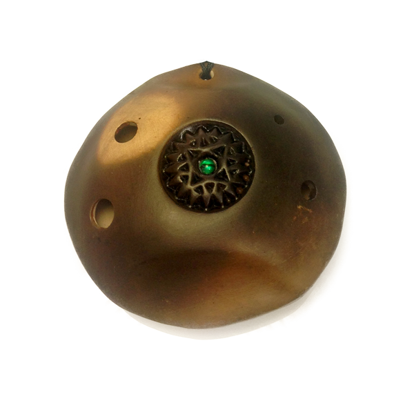 Pendant Ocarina Alto D with Gemstone