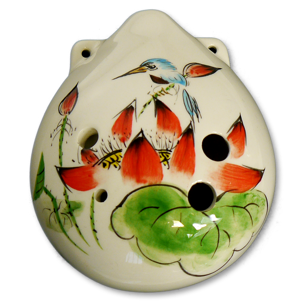 Seedpod Ocarina Tenor G with Hand Painted Design