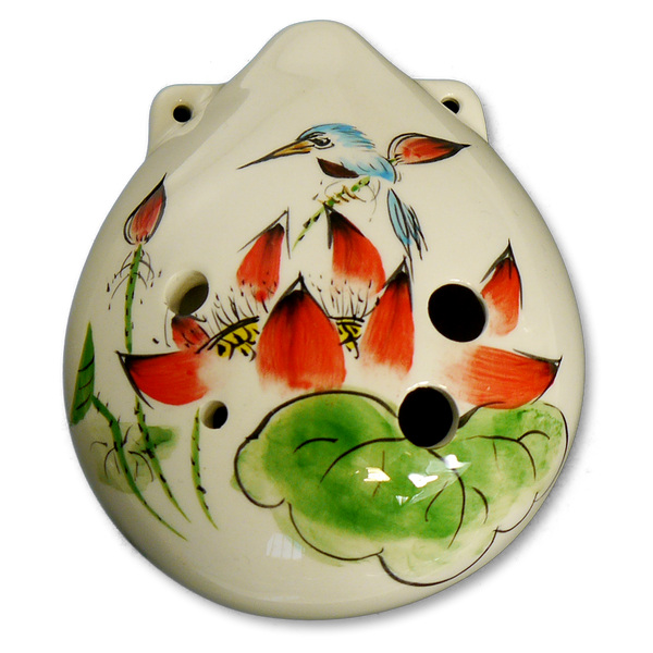 Seedpod Ocarina Tenor G with Hand Painted Design