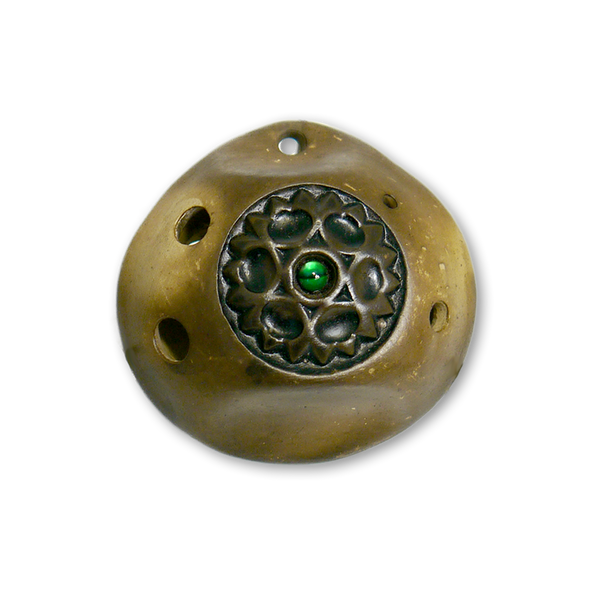 Pendant Ocarina Soprano in Bb with Gemstone Inlay
