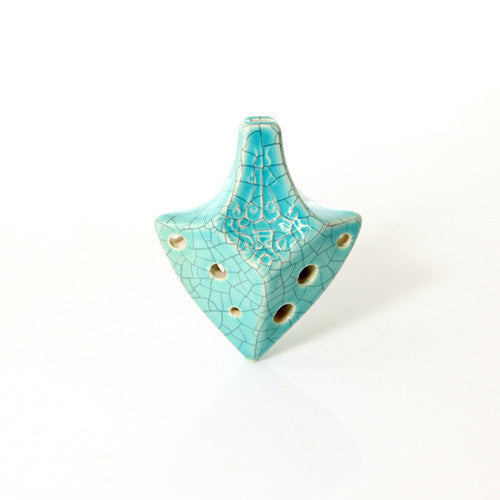 Spearhead Ocarina Soprano C in Jade Crackle